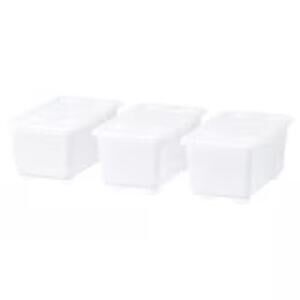 IKEA GLIS Color Stack Box Set Your 3 White Opaque In 1 Chaos Taming Kit